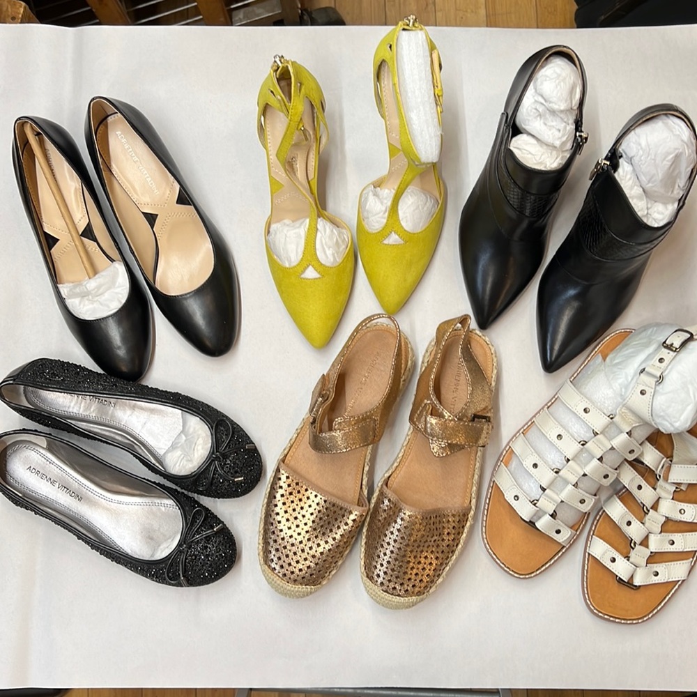 Six pair women’s Adrienne Vittadini shoes size 6 medium